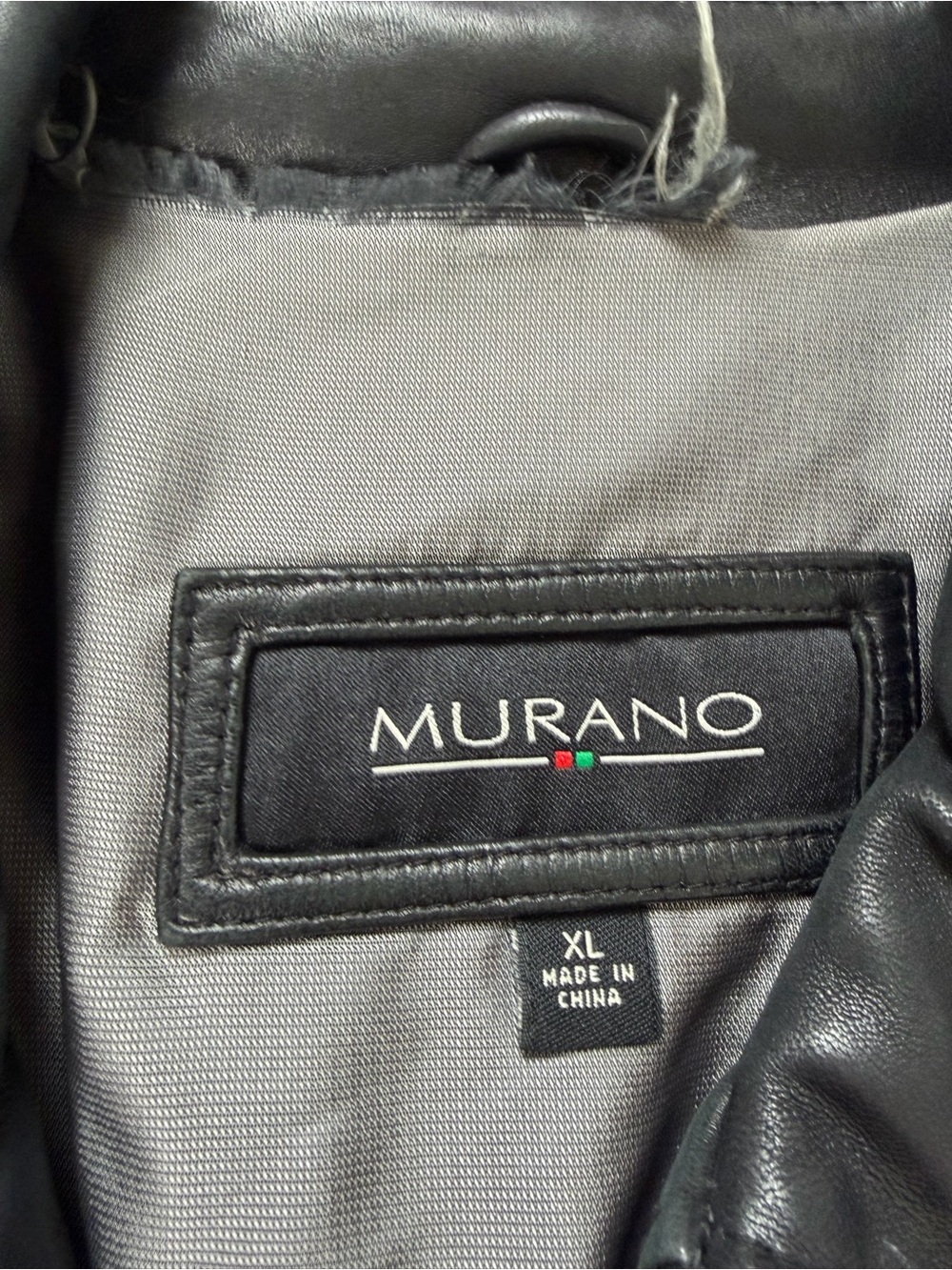 Murano XL Black Genuine Lambskin Leather Jacket 90s Y2K - Picture 5 of 14